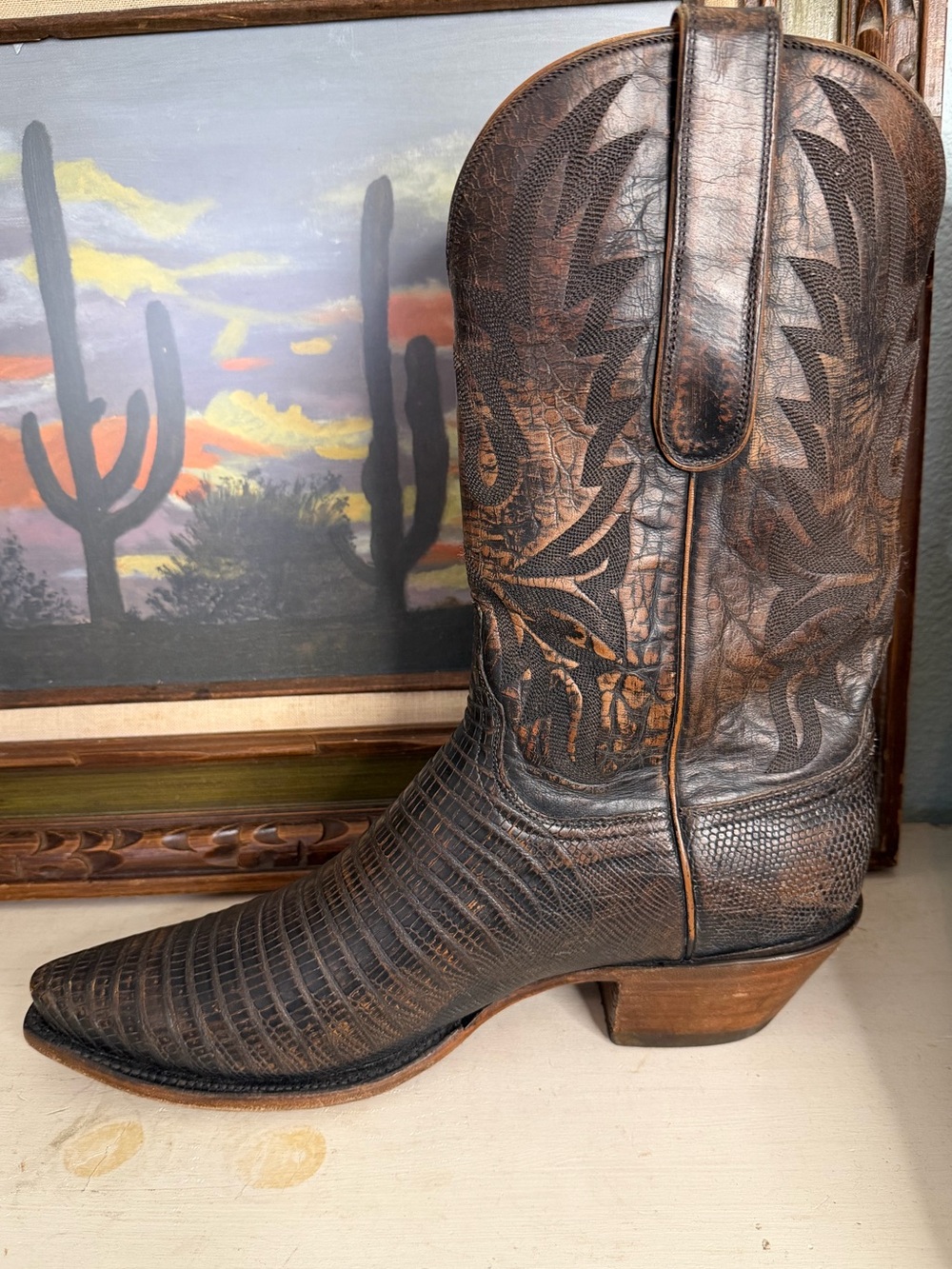 Lucchese Classics x Kemo Sabe Teju Lizard Cowboy Boots Men’s 12